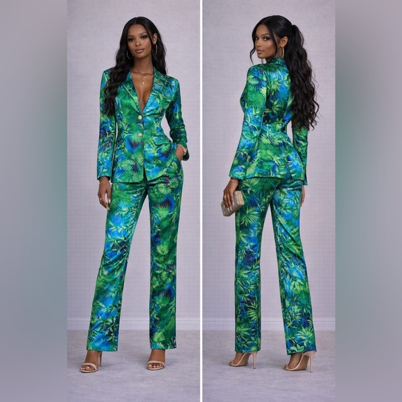 Glitz Jackets & Blazers - Emerald Dynasty Suit